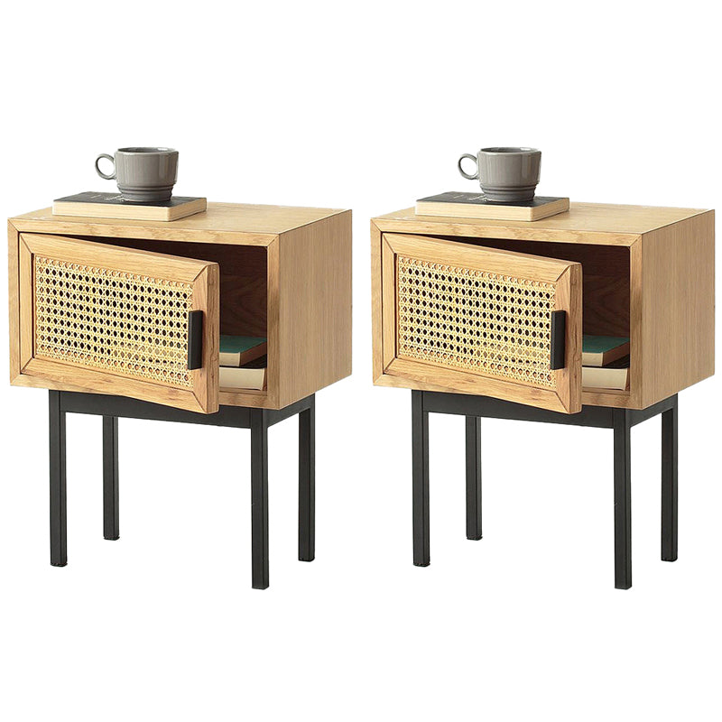 Comodino di accento di legno contemporaneo 20,47 "comodino da letto alto