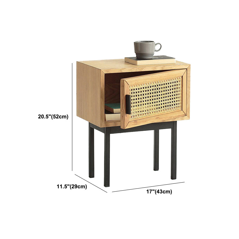 Comodino di accento di legno contemporaneo 20,47 "comodino da letto alto