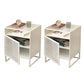 Industrial Bedside Cabinet Open Storage Bed Nightstand for Bedroom White 2 Piece Set Left Clearhalo 'Bedroom Furniture' 'furn' 'furn_night_stand' 'Furniture' 'night_stand' 'Nightstands' 5920490