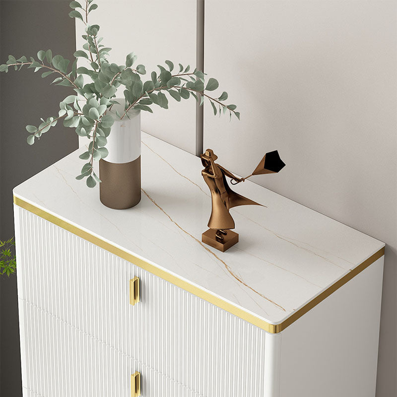 Slaapkamer Glam opbergkast stenen kist in het wit met laden