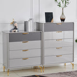 Bedroom Glam Storage Chest Stone 16"Wide Chest in Gray with Drawers Clearhalo 'Bedroom Furniture' 'Dressers & Chests' 'dressers_chests' 'furn' 'furn_dressers_chests' 'Furniture' 5920571