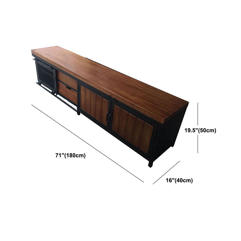 Abitaggio TV in legno e in metallo Stile industriale Console TV Home TV retrò