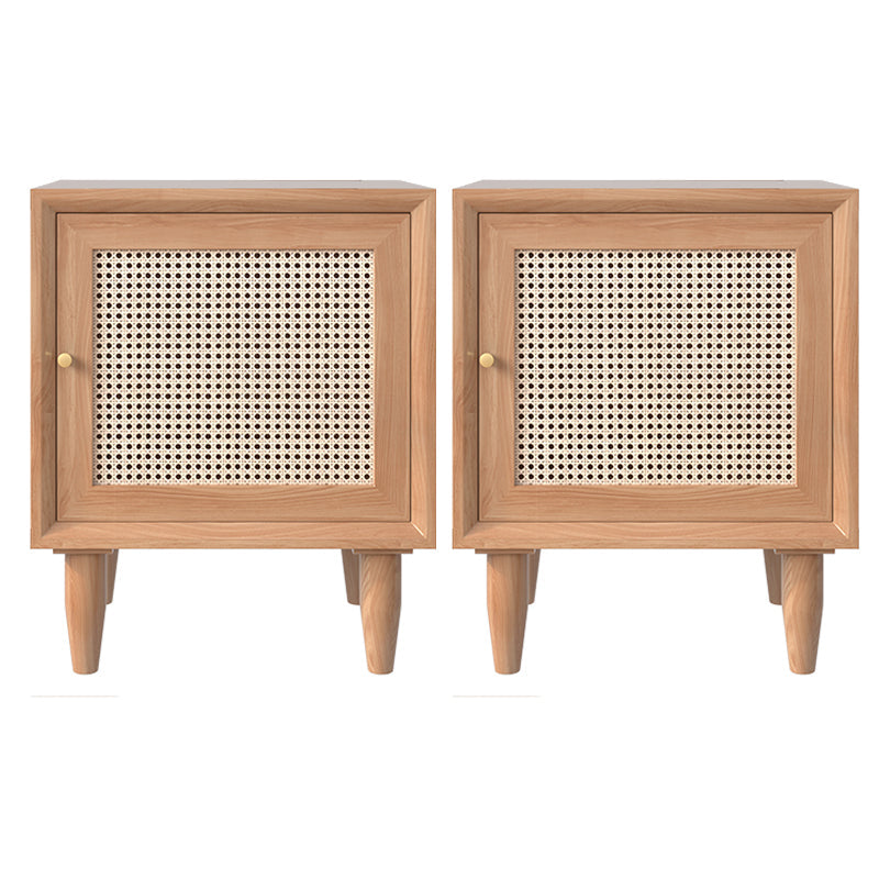 Rattan -Bett Nachttisch moderner minimalistischer Nachttisch mit Beinen