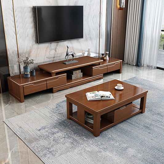 Console in legno console tradizionale TV Home TV con cassetti