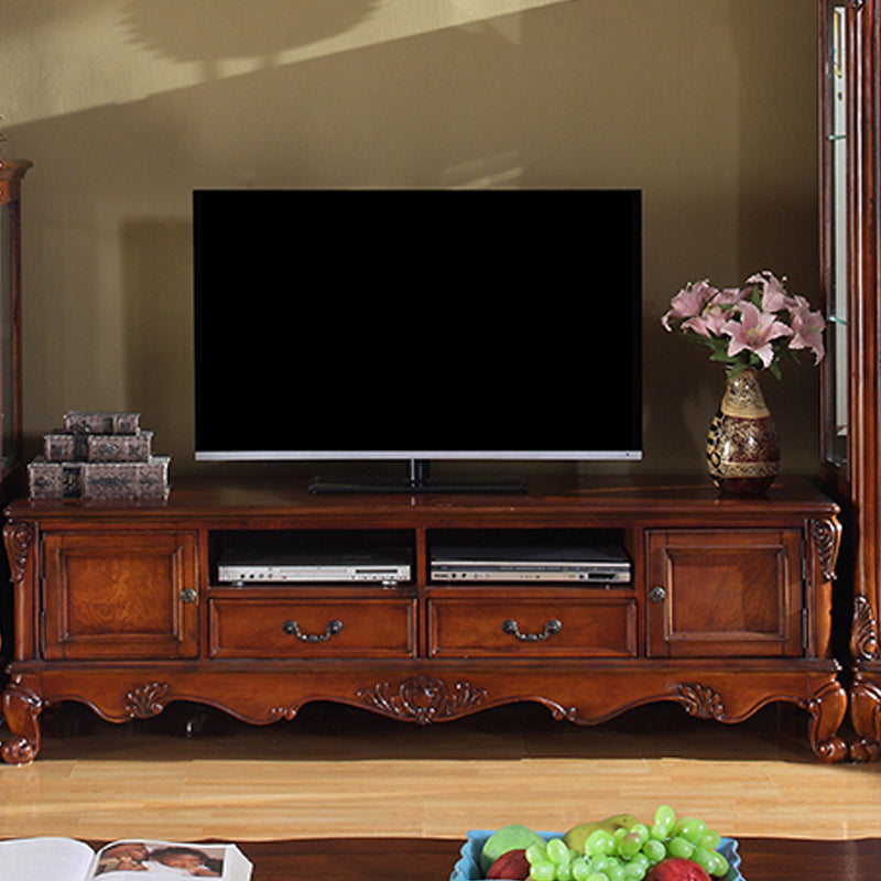 Brown Wooden TV Cabinet Traditional Style Home Living Room TV Stand Console with Drawers Clearhalo 'furn' 'furn_tv_stands_entertainment_centers' 'Furniture' 'Living Room Furniture' 'TV Stands & Entertainment Centers' 'TV Stands & Media Storage Furniture' 'tv_stands_entertainment_centers' 5920643