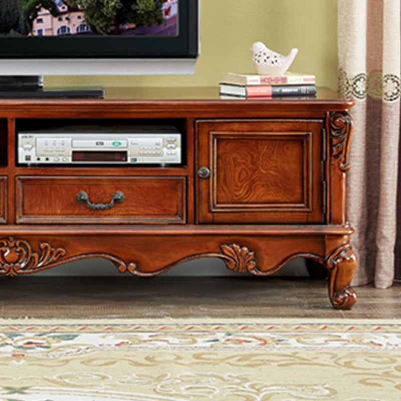 Brown Wooden TV Cabinet Traditional Style Home Living Room TV Stand Console with Drawers Clearhalo 'furn' 'furn_tv_stands_entertainment_centers' 'Furniture' 'Living Room Furniture' 'TV Stands & Entertainment Centers' 'TV Stands & Media Storage Furniture' 'tv_stands_entertainment_centers' 5920648