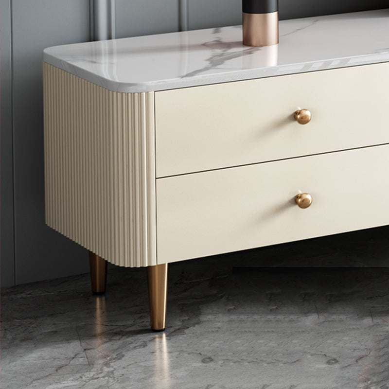 Slate and Metal Stand Console Modern Style Household Simple Closed TV Cabinet Clearhalo 'furn' 'furn_tv_stands_entertainment_centers' 'Furniture' 'Living Room Furniture' 'TV Stands & Entertainment Centers' 'TV Stands & Media Storage Furniture' 'tv_stands_entertainment_centers' 5920675