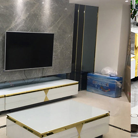 Mobile tv in vetro e legno splendido stile casa chiusa con console