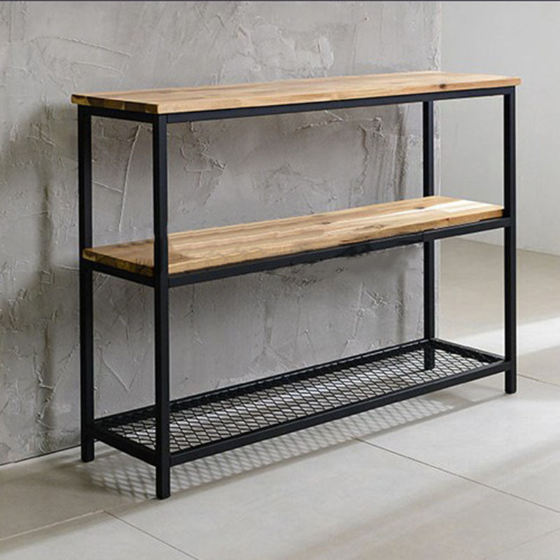 Midden-eeuwse moderne ijzeren console banken tafel rechthoek dennen eindtafel voor hal