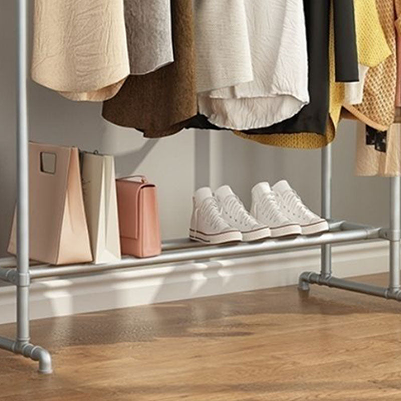 Stand moderne en métal encadré avec 3 rails suspendus et kit d'entrée de rangement