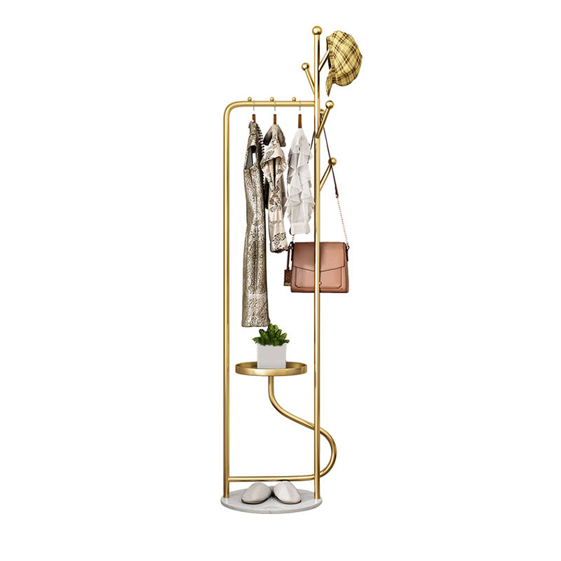 Gorgeous Metal Coat Rack Creative Coat Hooks Hall Stand with Shelve Clearhalo 'Entry & Mudroom Furniture' 'furn' 'furn_hall_tree_coat_racks' 'Furniture' 'Hall Trees & Coat Racks' 'hall_tree_coat_racks' 5920993