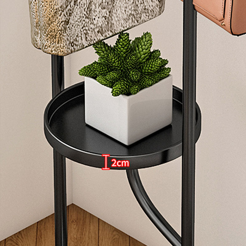 Gorgeous Metal Coat Rack Creative Coat Hooks Hall Stand with Shelve Clearhalo 'Entry & Mudroom Furniture' 'furn' 'furn_hall_tree_coat_racks' 'Furniture' 'Hall Trees & Coat Racks' 'hall_tree_coat_racks' 5920995