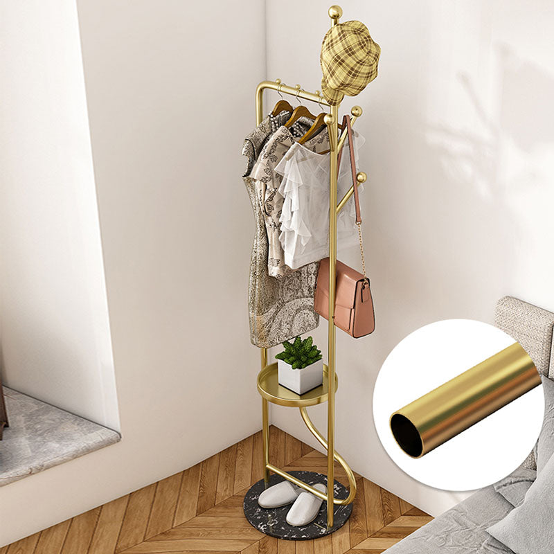 Gorgeous Metal Coat Rack Creative Coat Hooks Hall Stand with Shelve Clearhalo 'Entry & Mudroom Furniture' 'furn' 'furn_hall_tree_coat_racks' 'Furniture' 'Hall Trees & Coat Racks' 'hall_tree_coat_racks' 5920998