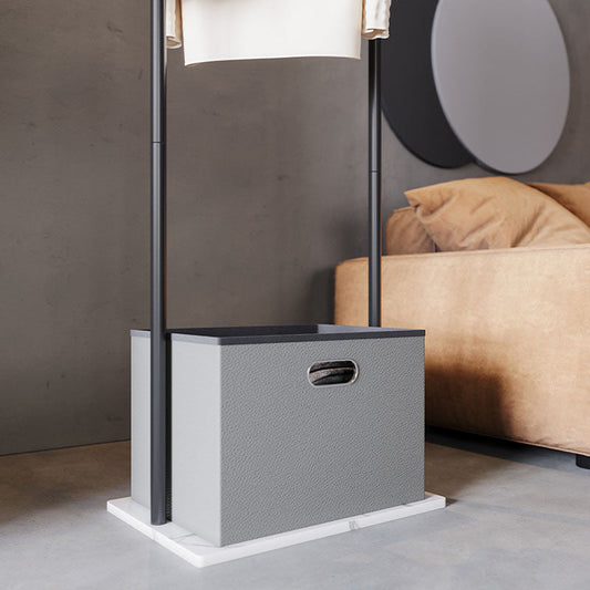 Wunderschöner Metallbeschattierungsregal Freiständige Lagerbedeckungsregal mit Kleiderhaken