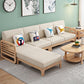 Nordic Stoffsofa Chaise Wohnzimmer Quadratarm Arm Kissen Sofa Bett