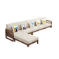 Nordic Stoffsofa Chaise Wohnzimmer Quadratarm Arm Kissen Sofa Bett
