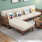 Nordic Stoffsofa Chaise Wohnzimmer Quadratarm Arm Kissen Sofa Bett