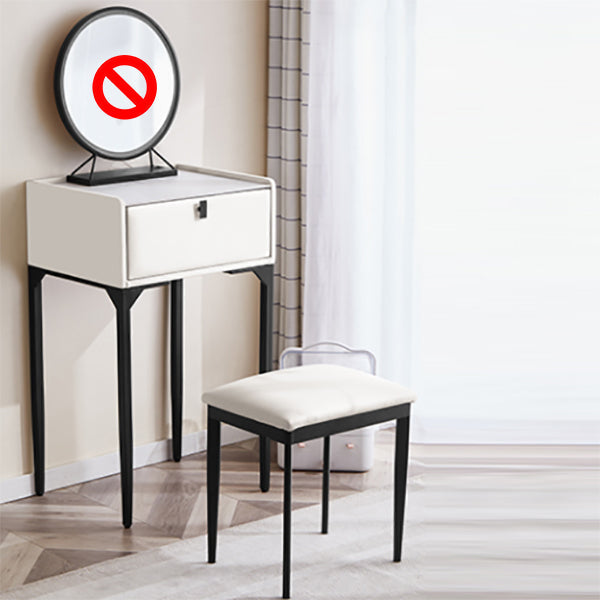 Pine Bedroom Contemporary Storage Box 1 Drawers Wood Vanity Table White Clearhalo 'Bedroom Furniture' 'furn' 'furn_makeup_vanities' 'Furniture' 'Makeup Vanities' 'makeup_vanities' 5921356