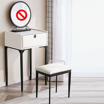 Pine Bedroom Contemporary Storage Box 1 Drawers Wood Vanity Table White Clearhalo 'Bedroom Furniture' 'furn' 'furn_makeup_vanities' 'Furniture' 'Makeup Vanities' 'makeup_vanities' 5921356
