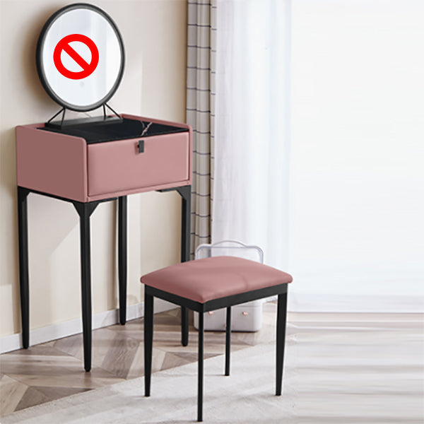 Pine Bedroom Contemporary Storage Box 1 Drawers Wood Vanity Table Pink Clearhalo 'Bedroom Furniture' 'furn' 'furn_makeup_vanities' 'Furniture' 'Makeup Vanities' 'makeup_vanities' 5921367