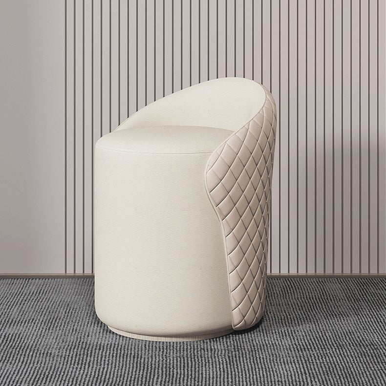 Glam Marble Makeup Vanity Set With Drawer in Pink for Bedroom Vanity Stool 18"L x 18"W x 27.5"H Clearhalo 'Bedroom Furniture' 'furn' 'furn_makeup_vanities' 'Furniture' 'Makeup Vanities' 'makeup_vanities' 5921382