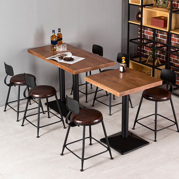 Modern Dinning Table with Brown Wood Dining Table for Kitchen