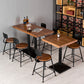 Modern Dinning Table with Brown Wood Dining Table for Kitchen