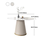 Table de pierre ronde moderne standard table de salle à manger avec base de piédestal