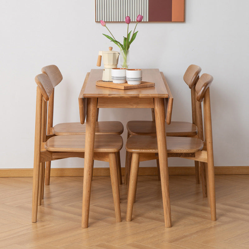 Tavolo da pranzo moderno di metà secolo rettangolo tavolo da pranzo in legno massiccio con 4 gambe