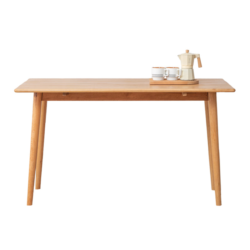 Tavolo da pranzo moderno di metà secolo rettangolo tavolo da pranzo in legno massiccio con 4 gambe