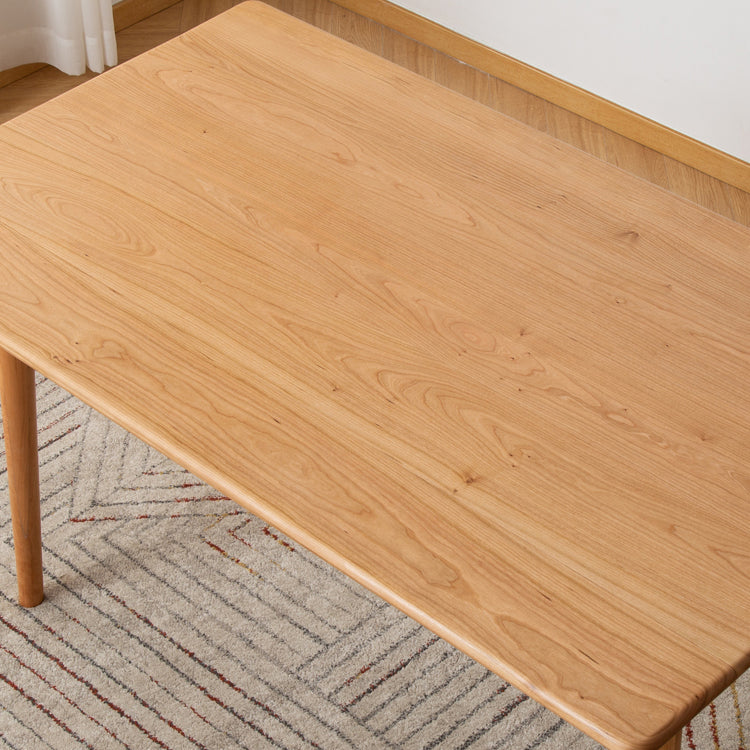 Tavolo da pranzo moderno di metà secolo rettangolo tavolo da pranzo in legno massiccio con 4 gambe