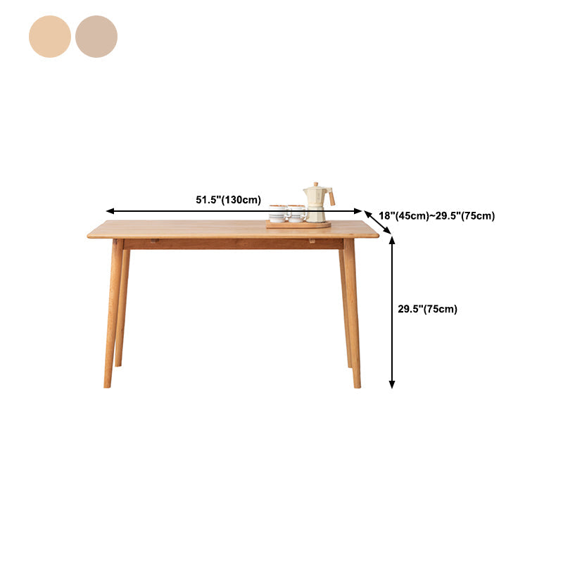 Tavolo da pranzo moderno di metà secolo rettangolo tavolo da pranzo in legno massiccio con 4 gambe