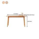 Tavolo da pranzo moderno di metà secolo rettangolo tavolo da pranzo in legno massiccio con 4 gambe