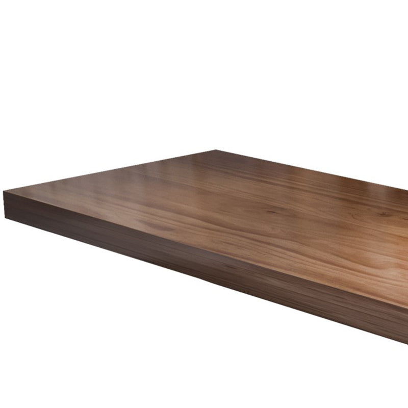 Rectangle Dining Table Industrial Dining Table with Iron Base Clearhalo 'Dining Tables & Seating' 'Dining Tables' 'dining_table' 'furn' 'furn_dining_table' 'Furniture' 'Kitchen & Dining Furniture' 5921527