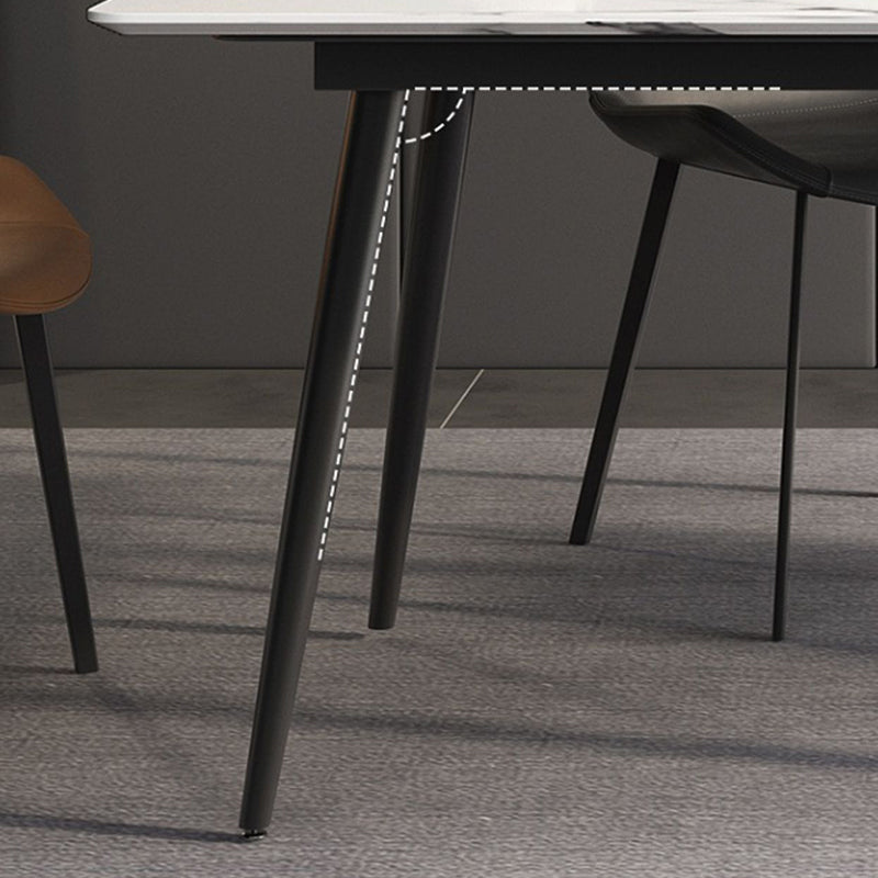 長方形のダイニングテーブル工業4キッチン用の脚ダイニングテーブル