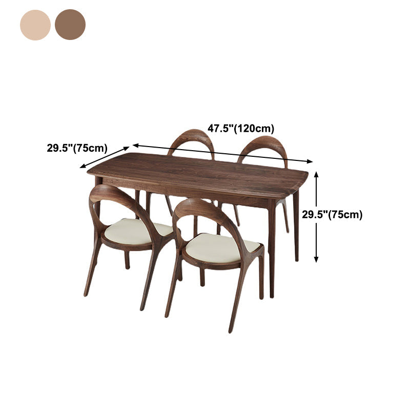 Rectangular Solid Wood Dining Table Modern Natural or Brown Furniture with 4 Legs for Home Clearhalo 'Dining Tables & Seating' 'Dining Tables' 'dining_table' 'furn' 'furn_dining_table' 'Furniture' 'Kitchen & Dining Furniture' 5921622