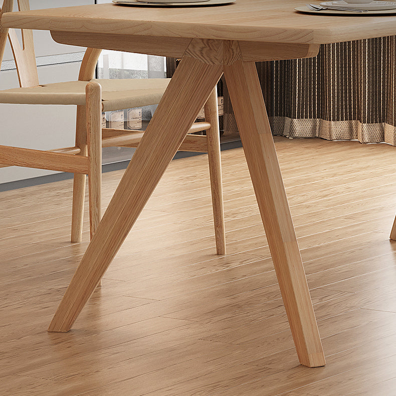 Pine Solid Wood Dining Table Rectangle Dining Table in Natural