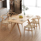 Pine Solid Wood Dining Table Rectangle Dining Table in Natural