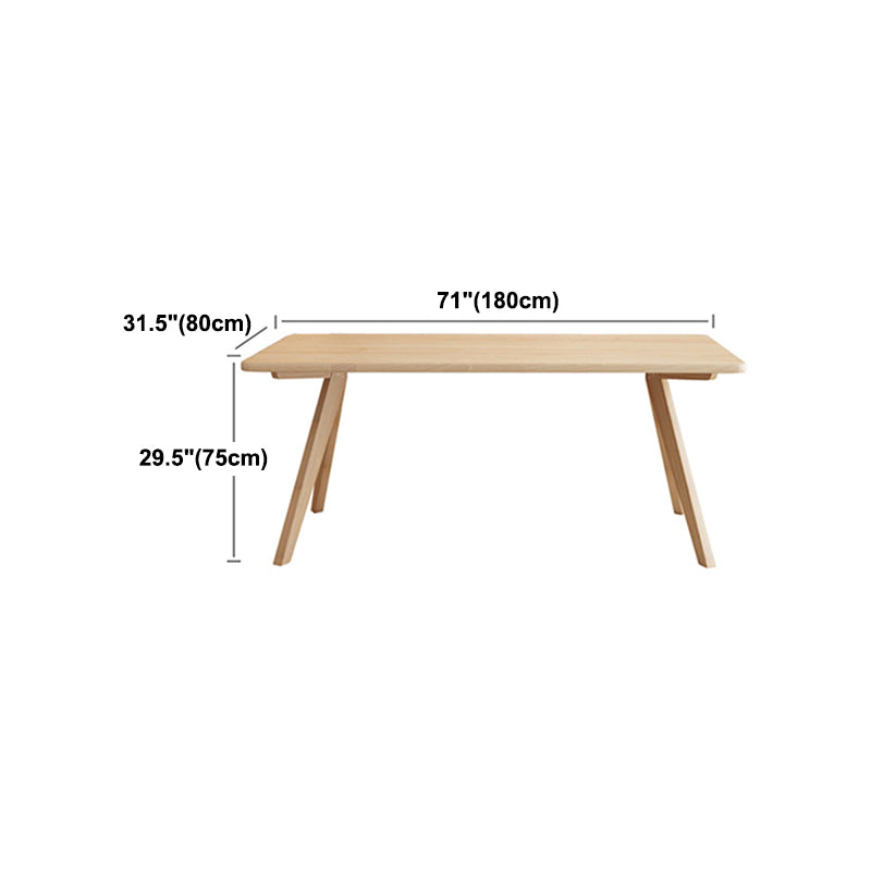 Pine Solid Wood Dining Table Rectangle Dining Table in Natural