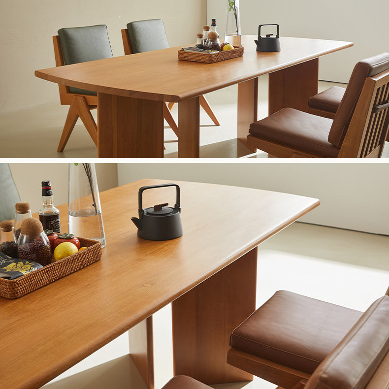 Rechthoek eettafel vaste houten eettafel voor eetkamer