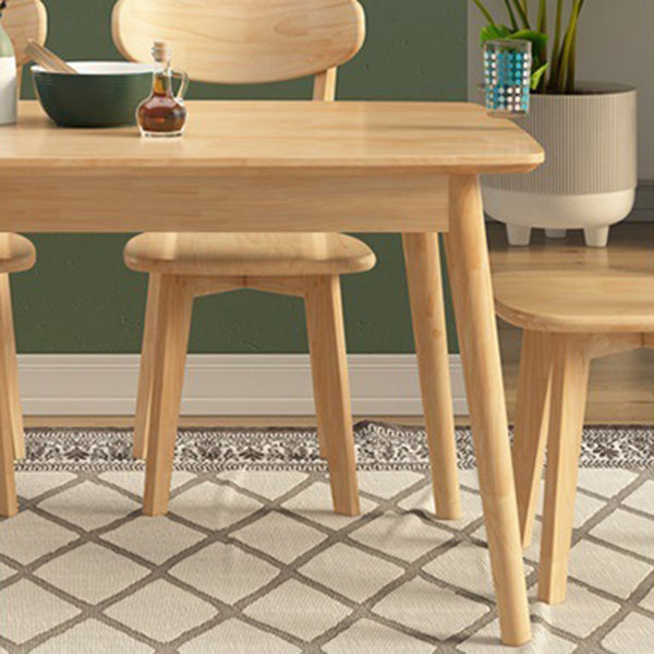 Rectangular Solid Wood Dining Table Modern Furniture with 4 Legs for Home Use Clearhalo 'Dining Tables & Seating' 'Dining Tables' 'dining_table' 'furn' 'furn_dining_table' 'Furniture' 'Kitchen & Dining Furniture' 5921758