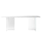 Rectangle Dining Table Stone Dining Table with Acrylic Double Pedestal