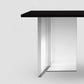 Rectangle Dining Table Stone Dining Table with Acrylic Double Pedestal