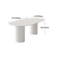 Mesa de comedor ovalada Mesa de comedor de piedra moderna en blanco con doble pedestal