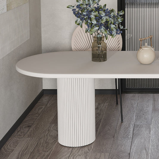 Stone Top Dining Table Modern Double Pedestal Dining Table for Kitchen Clearhalo 'Dining Tables & Seating' 'Dining Tables' 'dining_table' 'furn' 'furn_dining_table' 'Furniture' 'Kitchen & Dining Furniture' 5921962