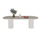 Stone Top Dining Table Modern Double Pedestal Dining Table for Kitchen Without Chairs Clearhalo 'Dining Tables & Seating' 'Dining Tables' 'dining_table' 'furn' 'furn_dining_table' 'Furniture' 'Kitchen & Dining Furniture' 5921963