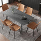 Rectangular Sintered Stone Dining Table Modern Furniture with 4 Legs for Home Gray Without Chairs Clearhalo 'Dining Tables & Seating' 'Dining Tables' 'dining_table' 'furn' 'furn_dining_table' 'Furniture' 'Kitchen & Dining Furniture' 5921977