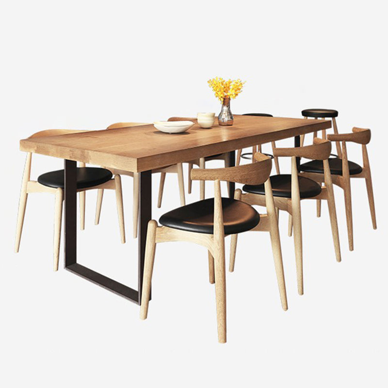 Mesa de comedor de madera maciza rectángulo