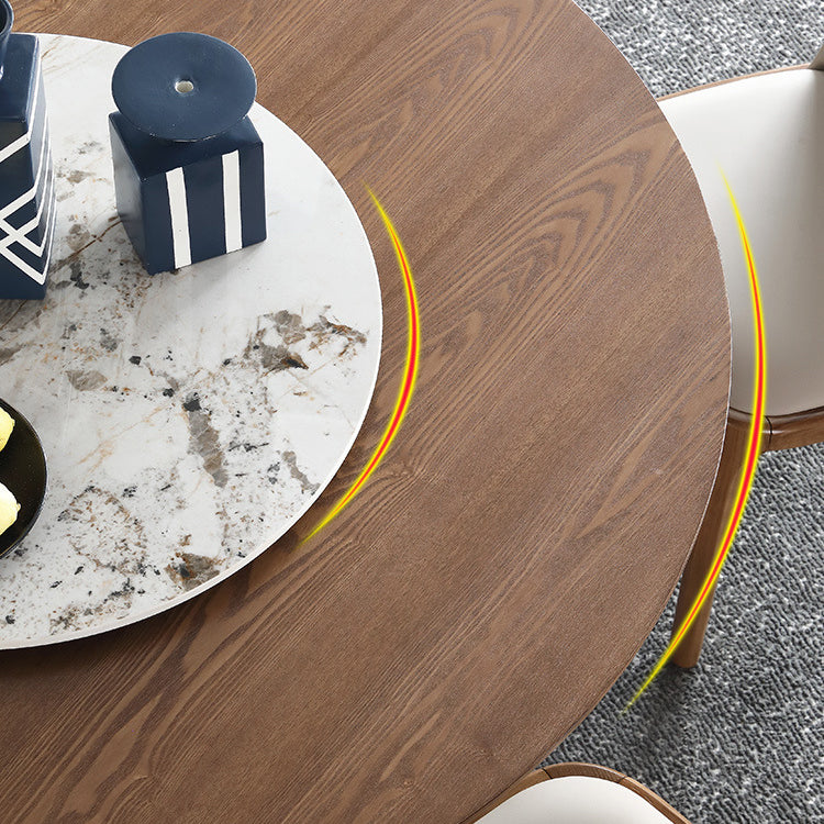 Solid Wood Dining Table Modern Round Dining Table with Pedestal Base Clearhalo 'Dining Tables & Seating' 'Dining Tables' 'dining_table' 'furn' 'furn_dining_table' 'Furniture' 'Kitchen & Dining Furniture' 5922077