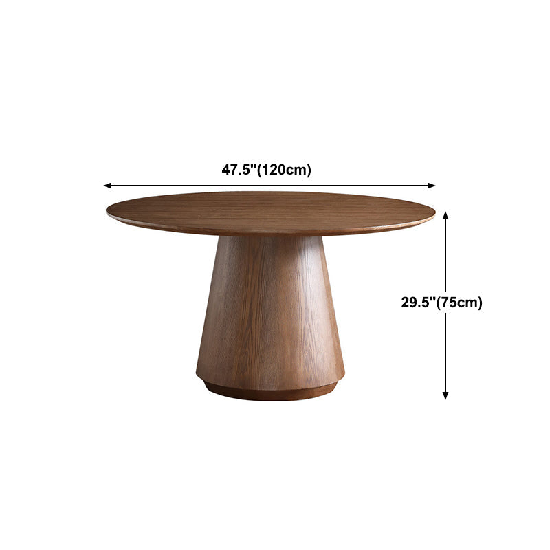 Solid Wood Dining Table Modern Round Dining Table with Pedestal Base Clearhalo 'Dining Tables & Seating' 'Dining Tables' 'dining_table' 'furn' 'furn_dining_table' 'Furniture' 'Kitchen & Dining Furniture' 5922086